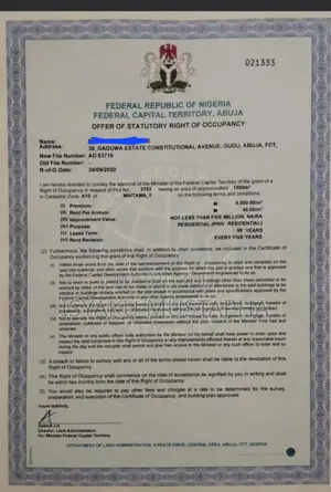 Certificate of Occupancy