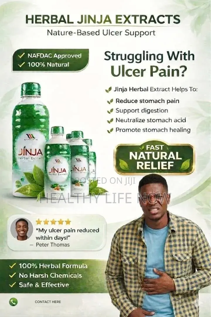 Struggling With Stomach Ulcer Pain, Get Jinja Herbal Extract Help