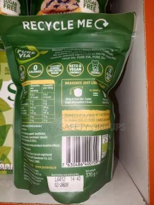 Pure via Caster Sugar Alternative Sweetener Keto Diet