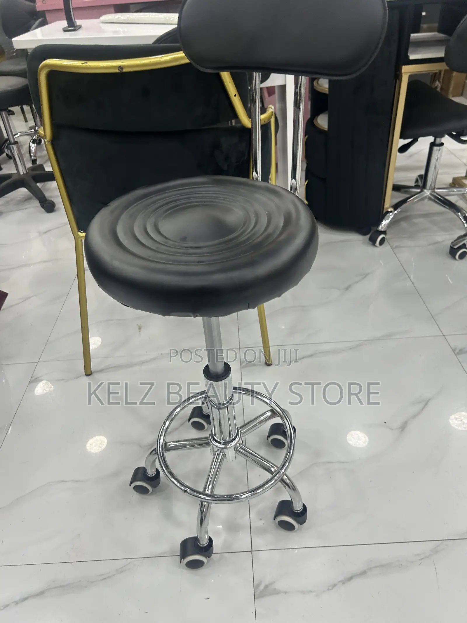 Pedicure Stool With Back Rest