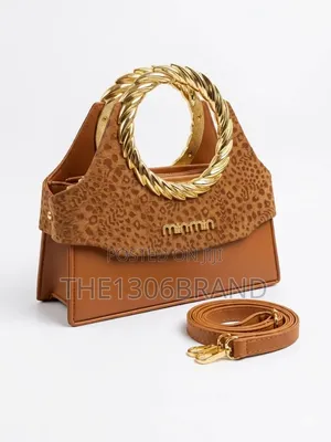 Luxury Handbag With Gold Handle – Women's Designer Crossbody Bag