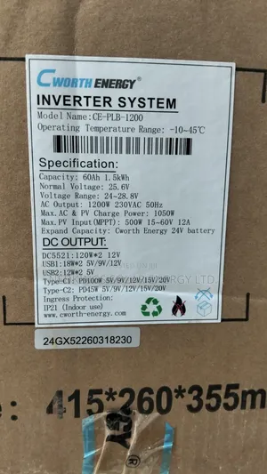 1.5kwh 1200w Cworth Solar Generator