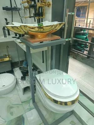 White+Gold Luxury Conceal Water Closet