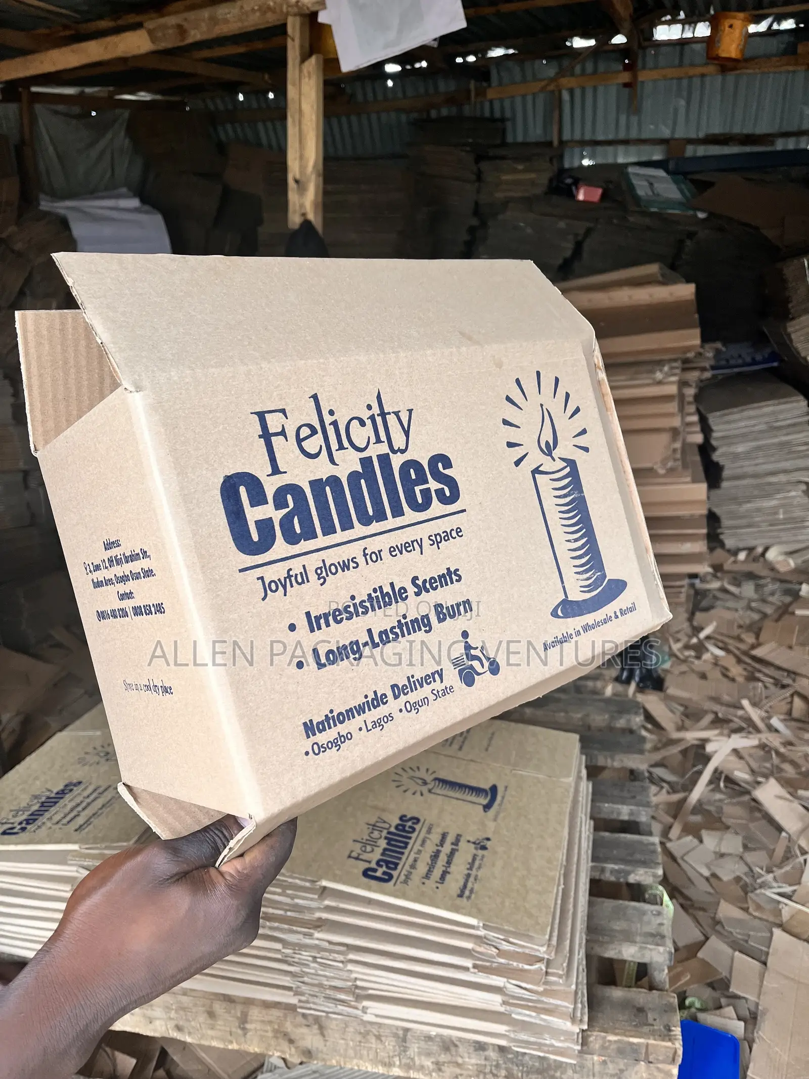 Brown Candle Carton Box