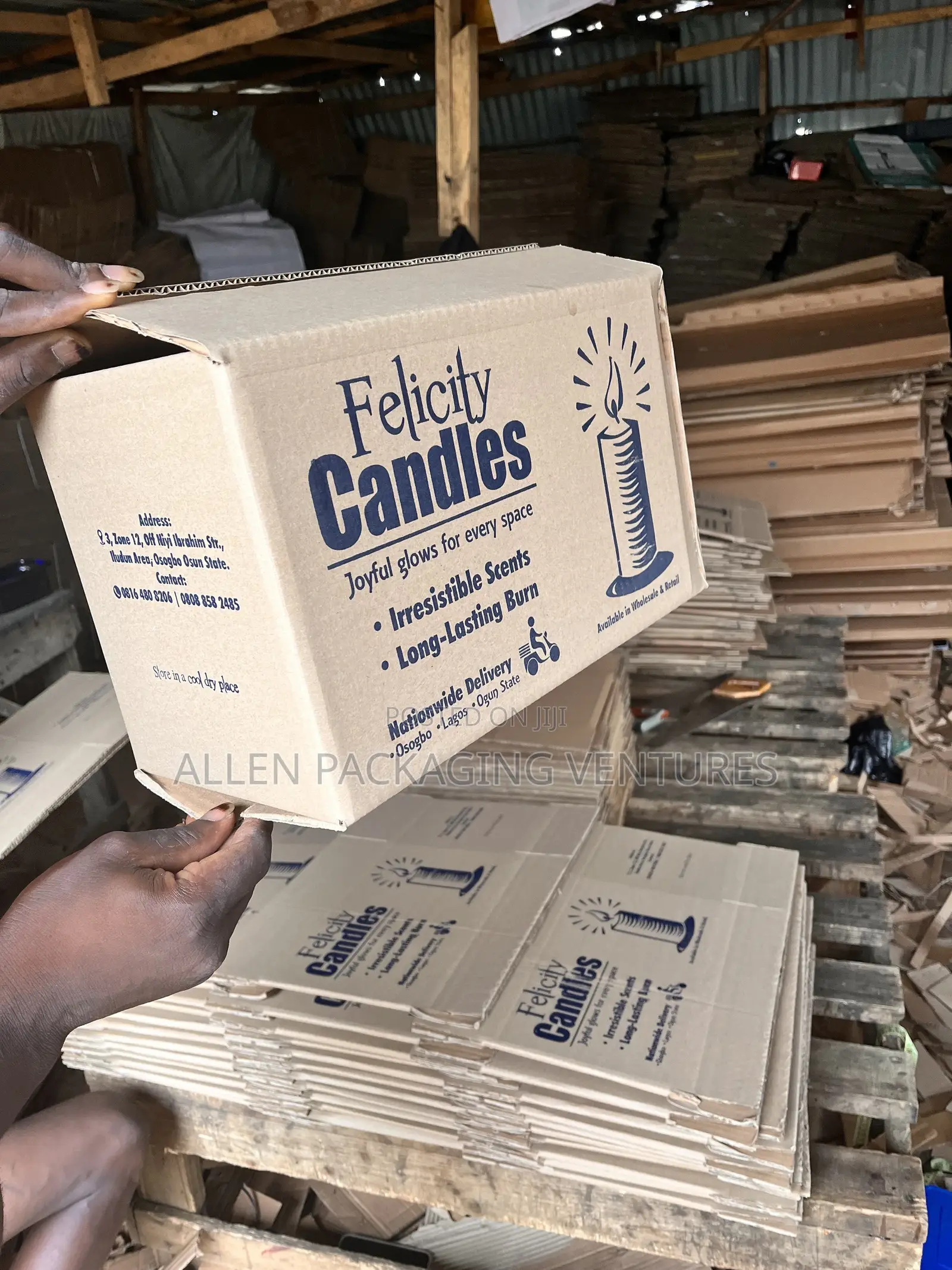 Brown Candle Carton Box