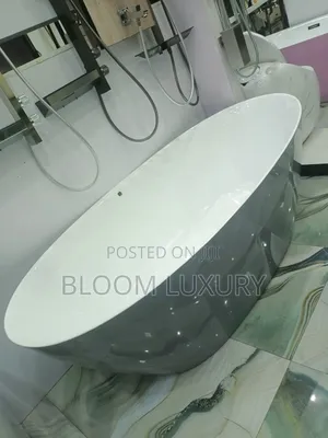 Quality Freestand Acrylic Grey+White Bathtub