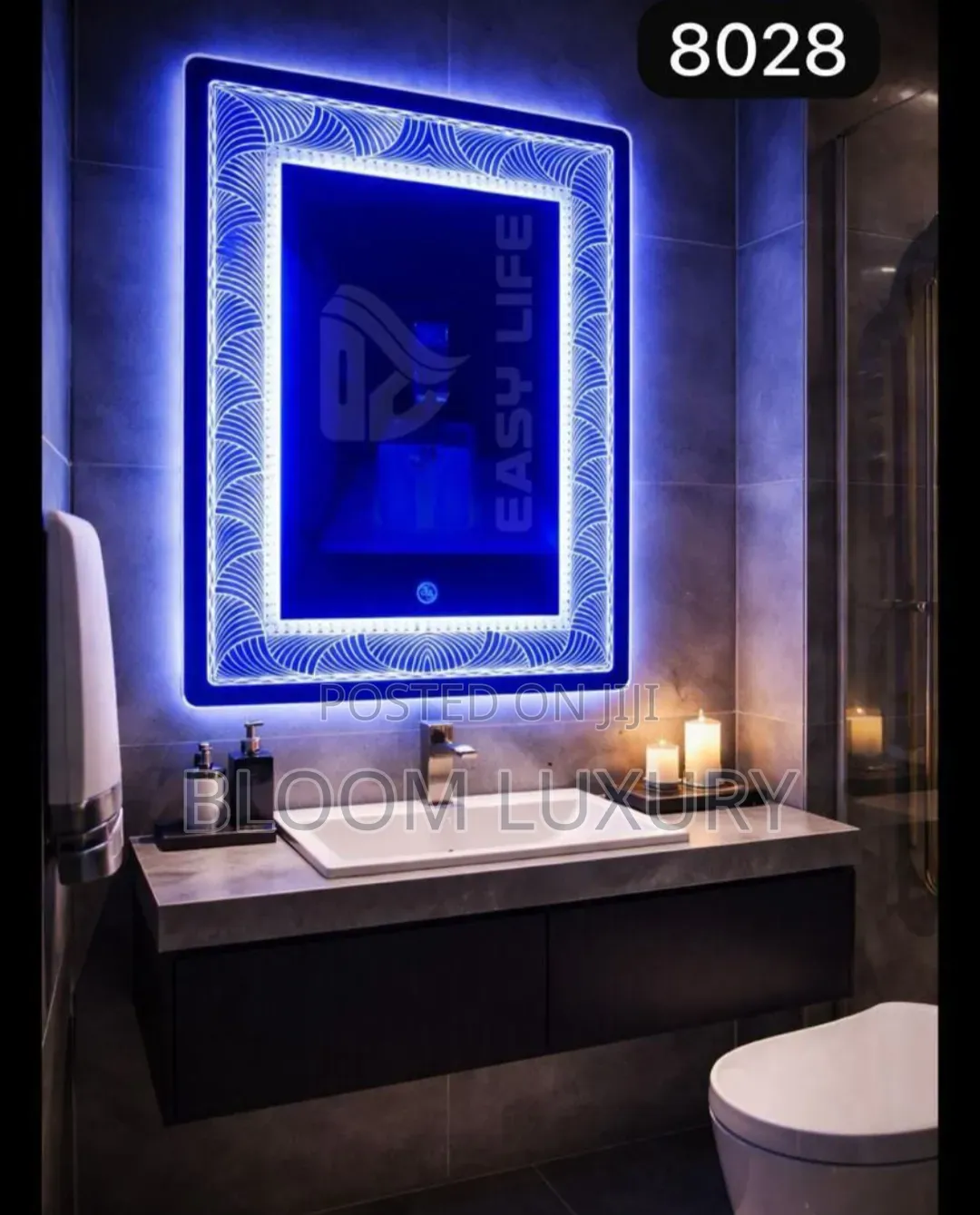 70cm Moon Design LED Mirror