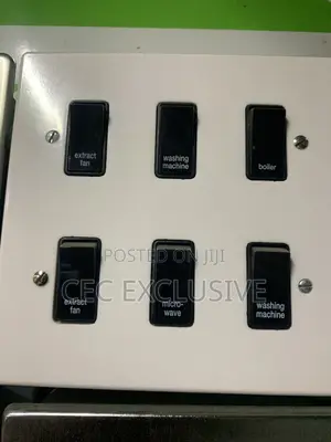 8 Gang White Panel Switch Mk