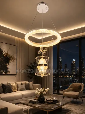 Modern Acrylic Chandelier/Pendant Light - 3 Shades of Colors