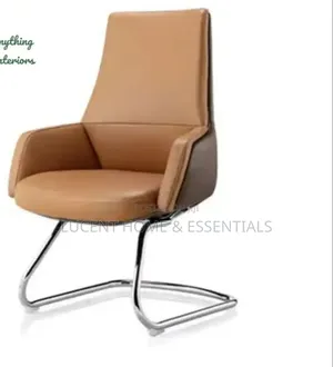 Luxury Executive Visitor Chair Premium Tan Leather Boardroom Chair
