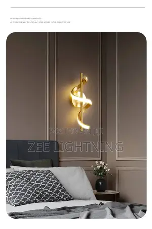 Spiral Design Wall Brackets (Black and Gold)