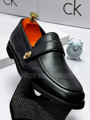 Ck Leather Designer Shoe With Flat Sol