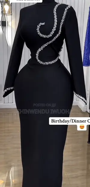 Elegant Black Graduation Bodycon Dress – Worn Once
