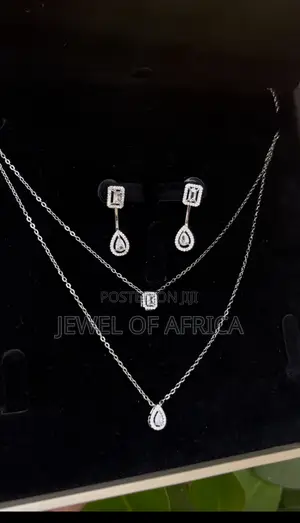 Cubic Zirconia Necklace and Earring Set