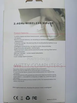 Wireless Mouse for Laptop and Desktop Computers 2.4 GHZ