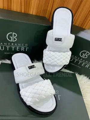 Premium Gianfranco Butteri Woven Palm Slippers |Luxury Comfort Style