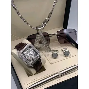 Fashionable Swag Iced Leather Wristwatch