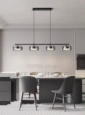 Luxury 5 Drop Glass Pendant Chandelier (Led)