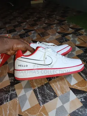 Red and White Nike Airforce