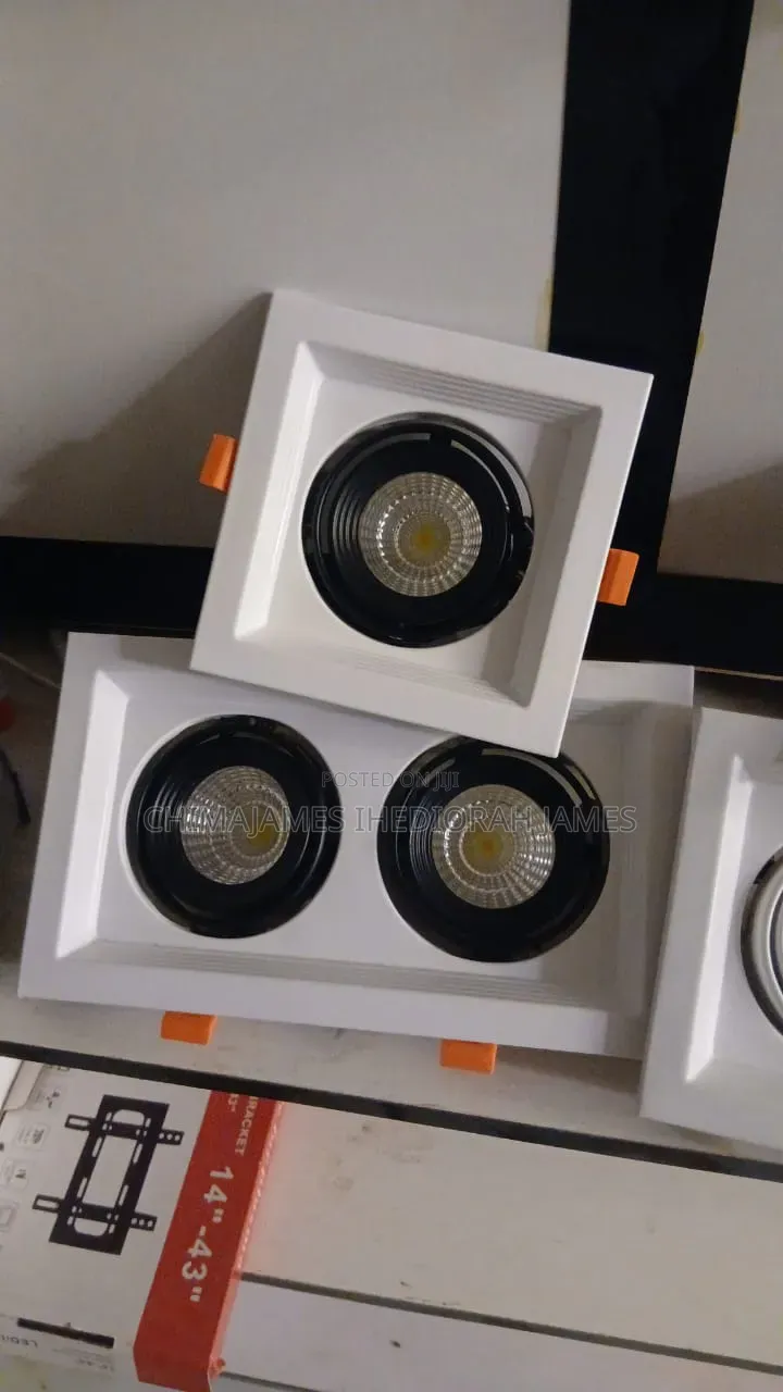 1pcs Super Bright Recessed Square Led Dimmable Downlight Cob 14w