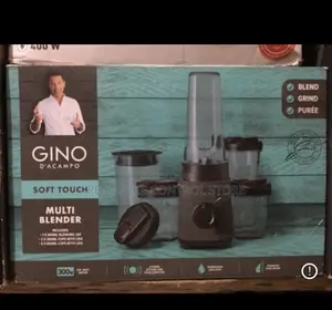 This Is a Gino d'Acampo Grey Soft-Touch Multi Blender Set.The Set Incl
