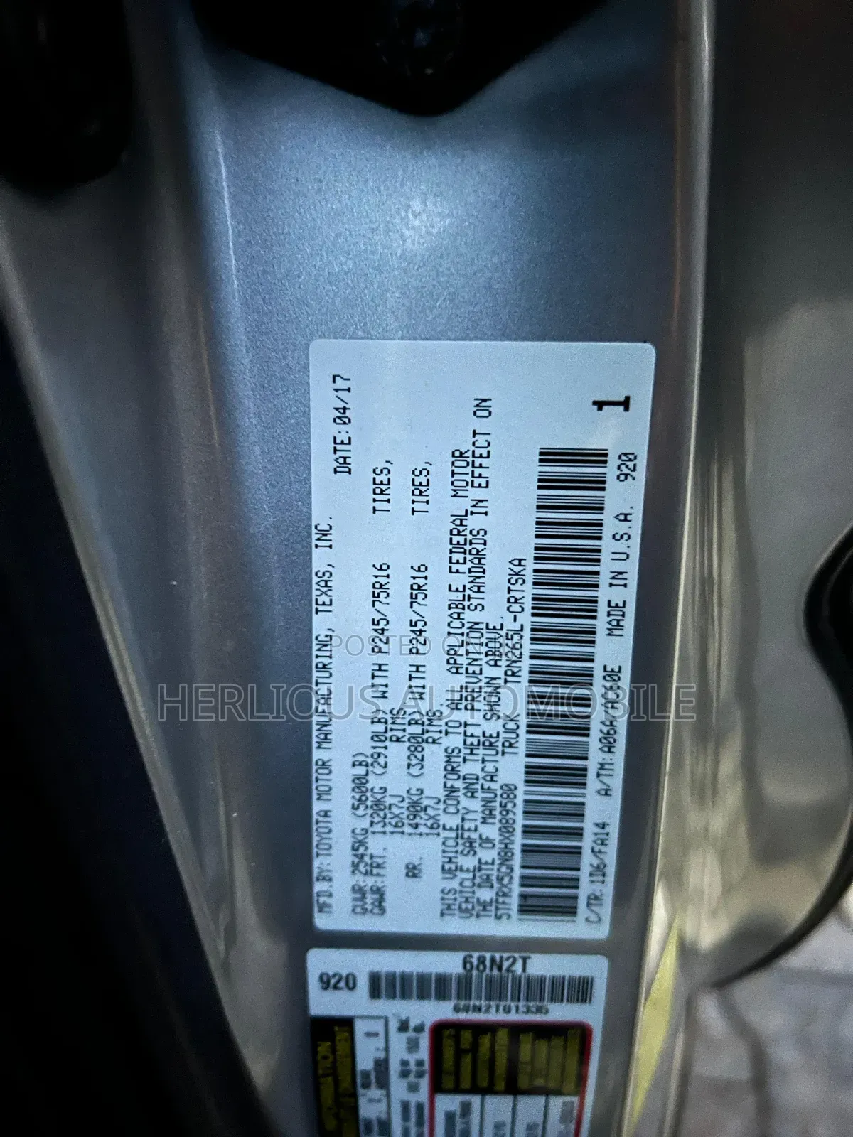 Toyota Tacoma 2017 Silver