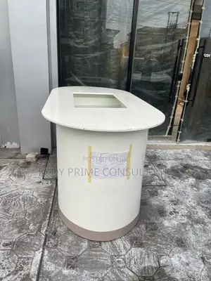 Glass Reception Counter Table