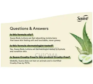 Suave Soothing Hydration Lotion Aloe Vera and Cucumber Extracts 946 Ml