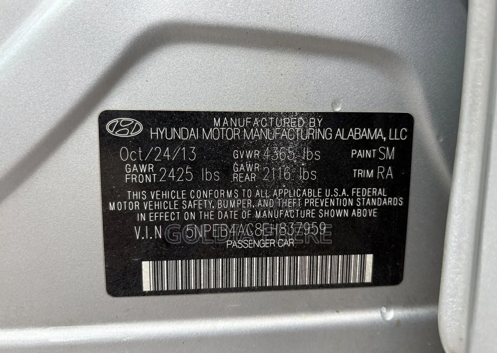 Hyundai Sonata 2014 Silver