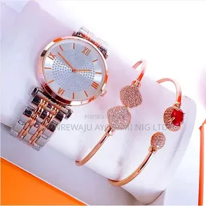 Keep Moving Wristwatch and Double Bracelet