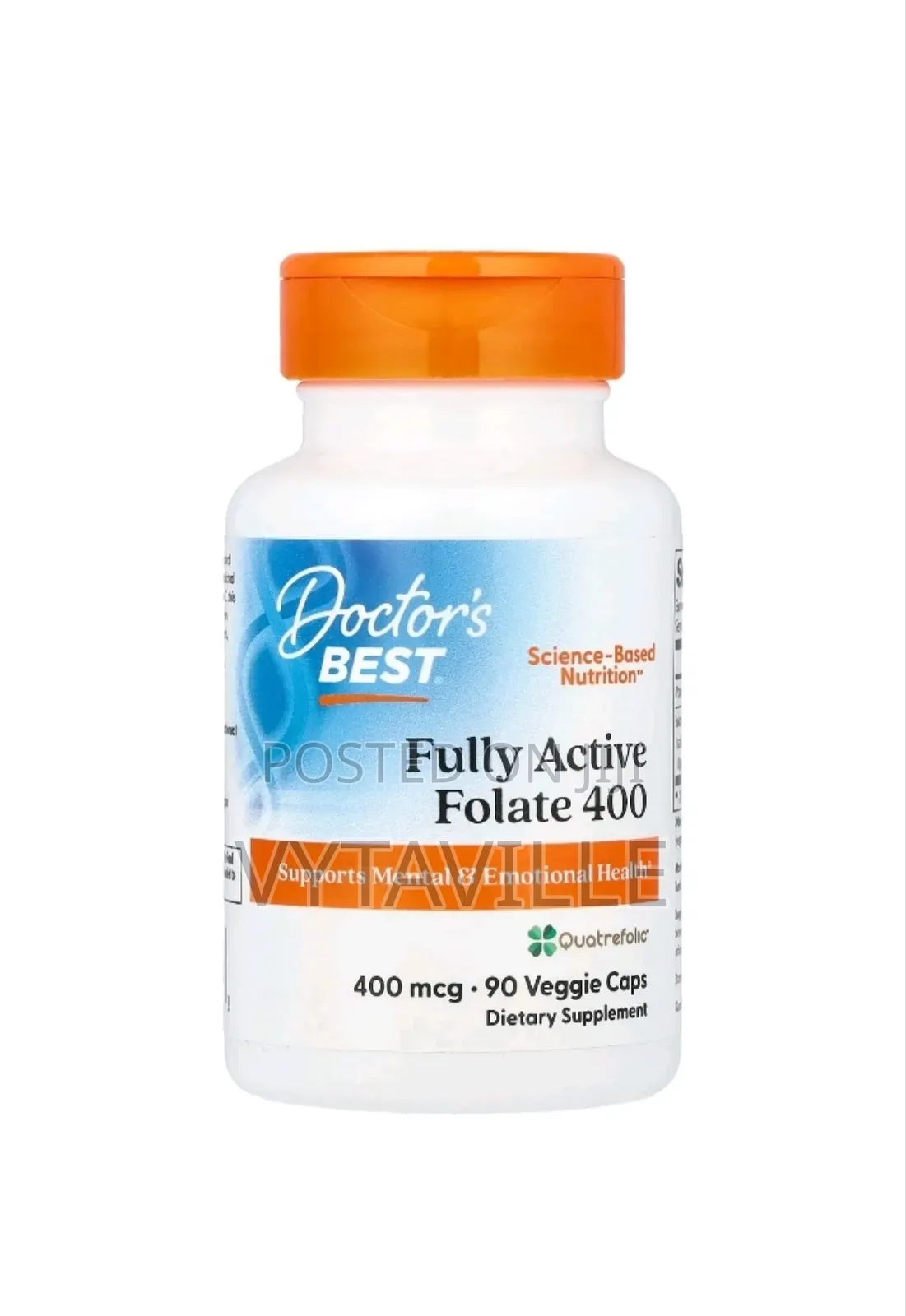 Dr's Best Methylfolate (Quatrefolic) 400mcg Capsules X 90