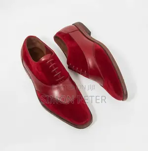 Red Suede and Leather Oxfords