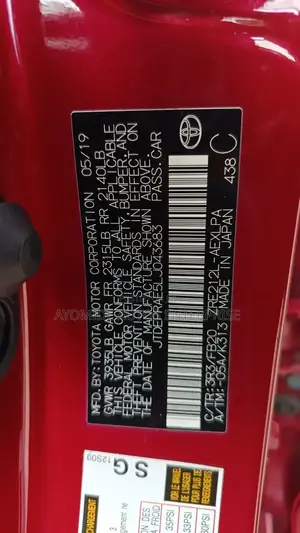 Toyota Corolla 2019 Red