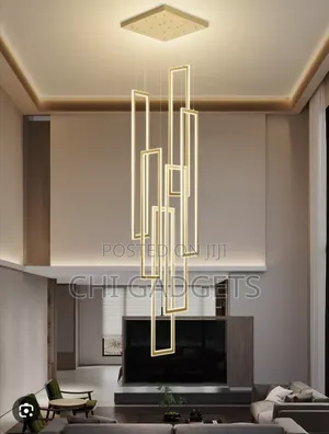 Modern Geometric Led Staircase Chandelier