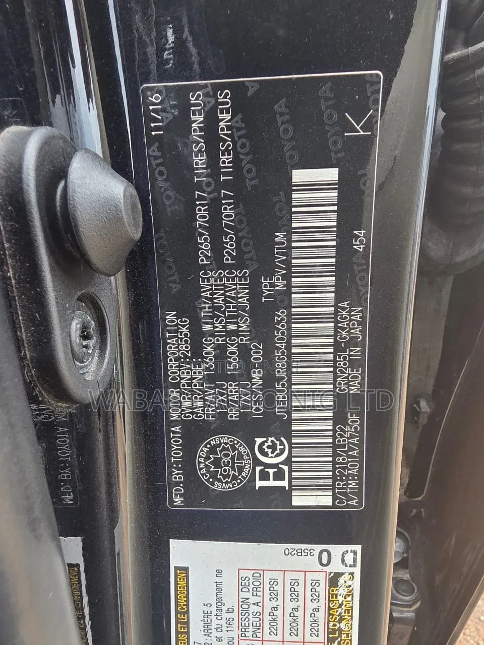 Toyota 4-Runner 2017 Black