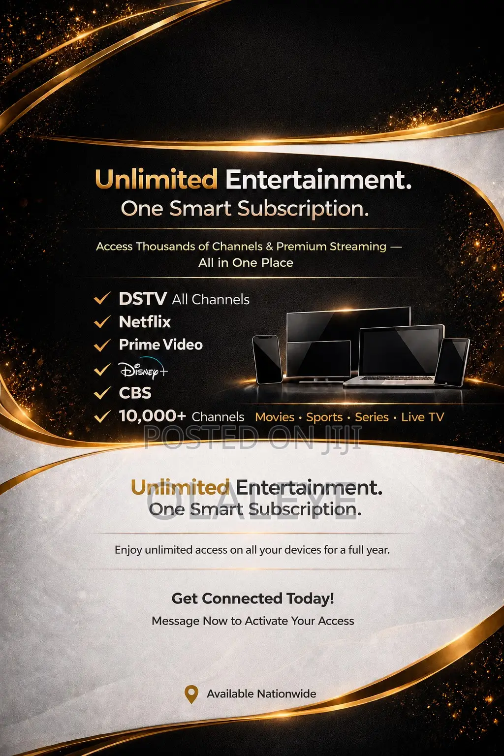 Unlimited Tvs Subscription For 1year