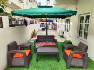 Out Door Table, 4 Chairs and Umbrella