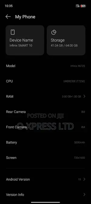 New Infinix Smart 10 64 GB White