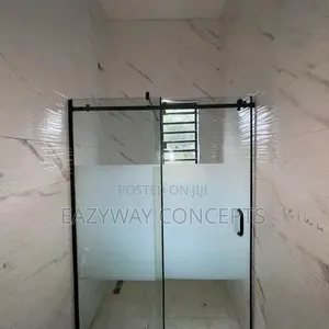 Shower Cubicle With Black Accessories