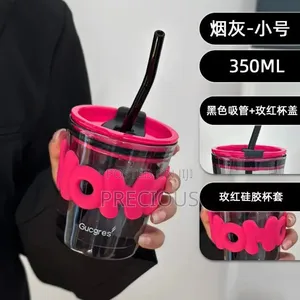 Glass Tumbler With Straw