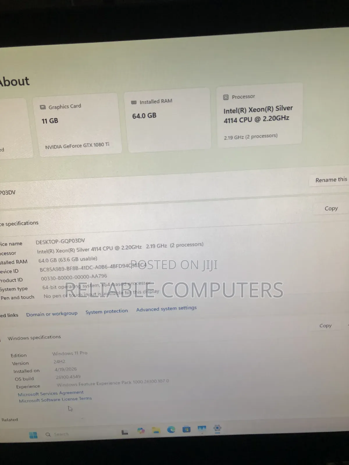 Desktop Computer Lenovo ThinkStation P920 64GB Intel Xeon SSD 1T