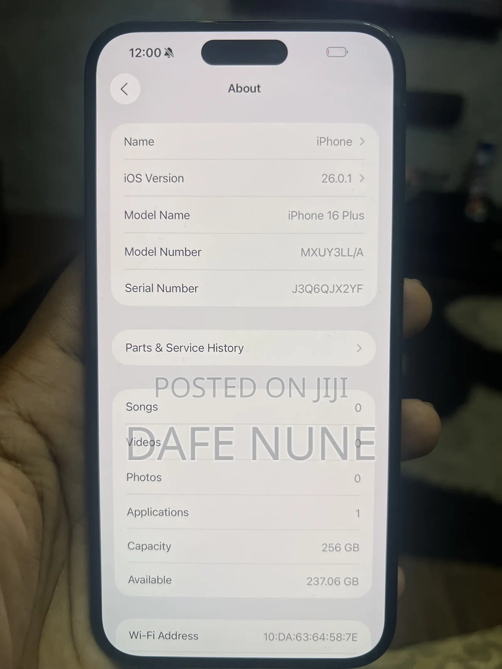 Apple iPhone 16 Plus 256 GB Black