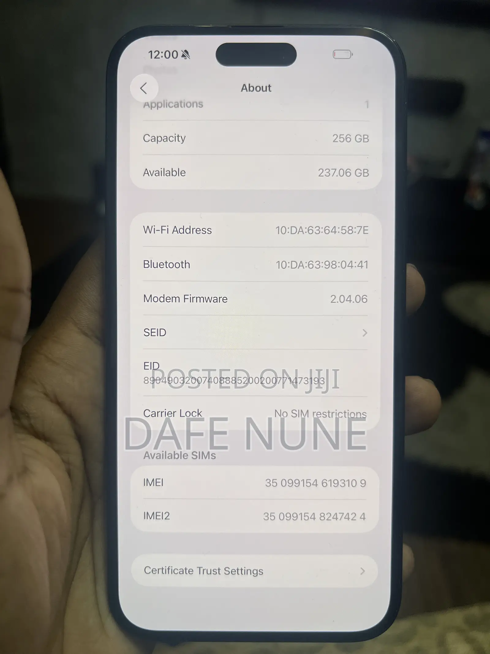Apple iPhone 16 Plus 256 GB Black