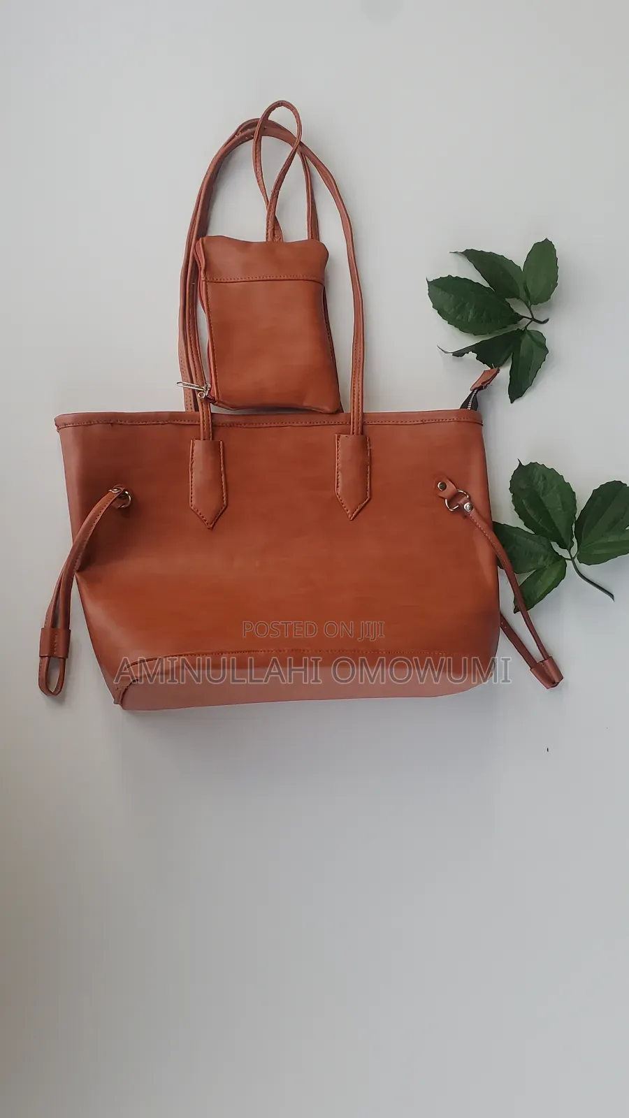 Raw Leather Tote Bag