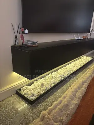 Brand New Tv Consoles 8ft With Marble Stones and Light.