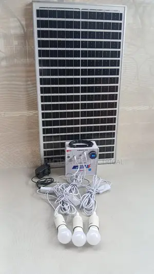 120wh Lithium Solar Lighting Kits With 3x5watts Bulbs and 50watt Panel