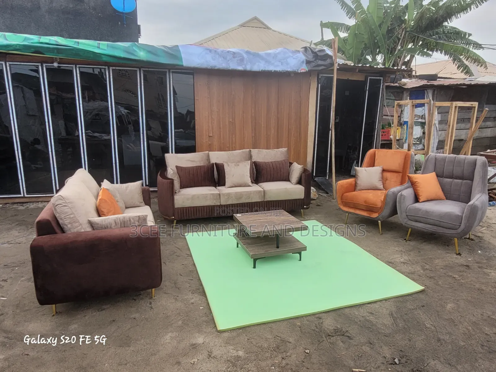Mixed Colored 7 Sitter Couch