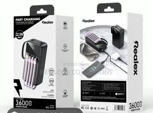 Realex Ultimo 36,000mah Power Bank With 4 Built-in Cables.