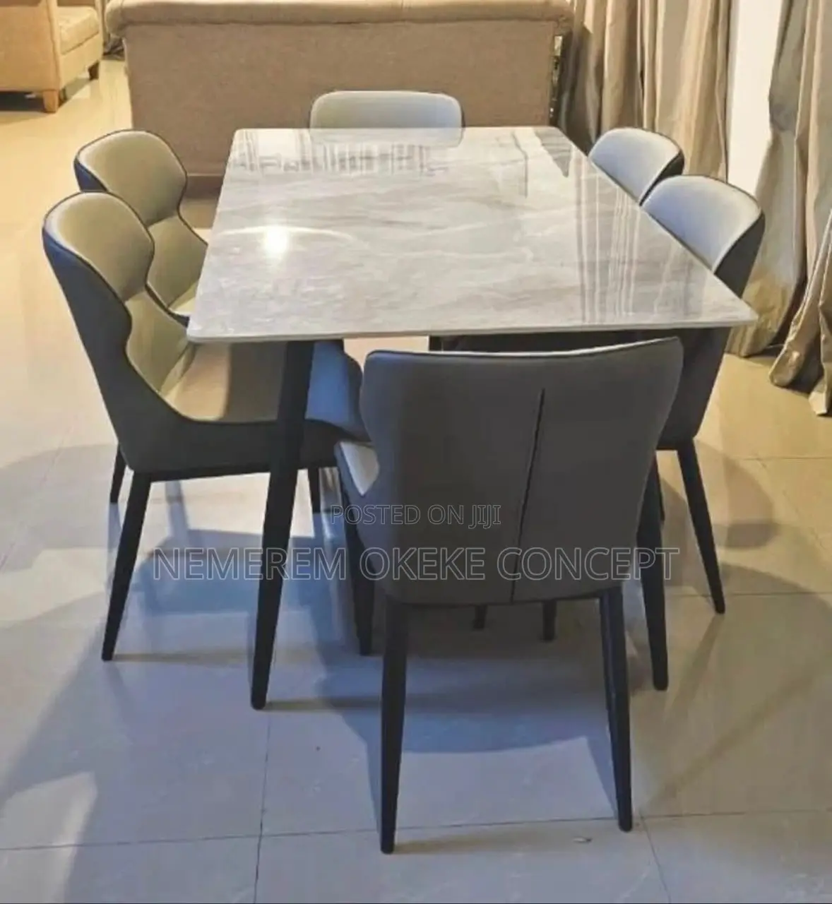 6 Seater With Marble Table