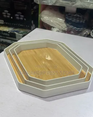Set of 3 Octagon Melamine Serving Tray T. S